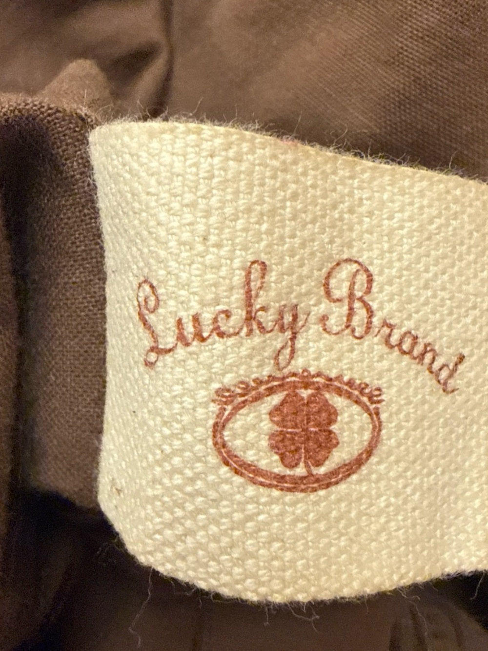 Lucky Brand Tan Suede Shoulder Bag with Leather Trim - Picture 7 of 8